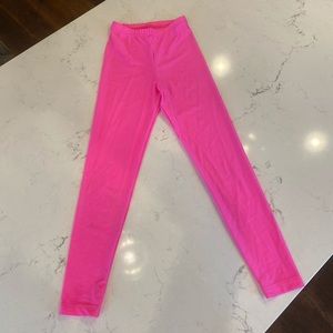 American Apparel pink spandex leggings
